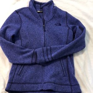 North Face Women’s Sweater Fleece Jacket M Medium Purple/Black